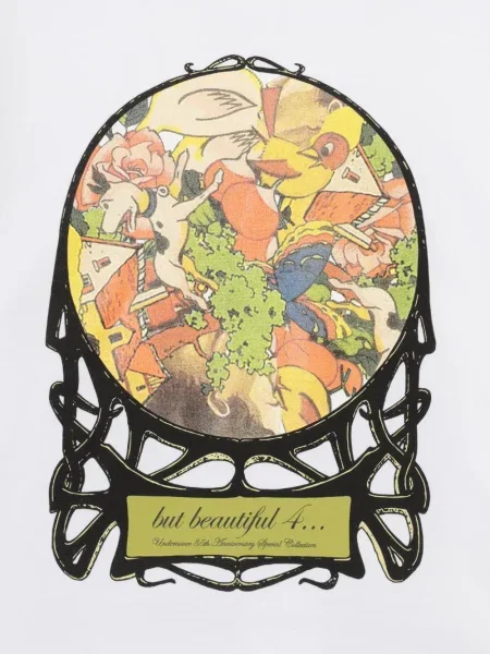 Tricou Undercover cu imagine alb