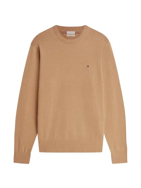 Pulover Tommy Hilfiger cu decolteu rotund cu autograf