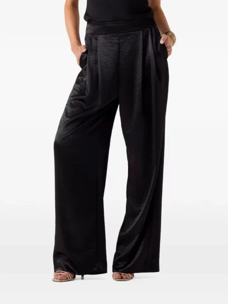 Pantaloni Guess din satin negru
