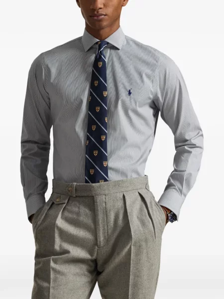 Ριγέ δερμάτινος κάλτσες Polo Ralph Lauren με κορδόνι μαύρο
