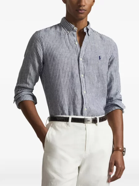 Czapka z daszkiem Polo Ralph Lauren w kratkę z twillu biznesowa niebieska