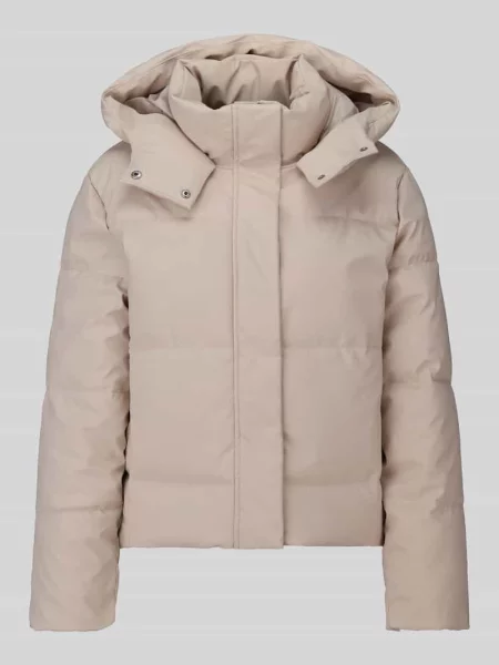 Kurtka pikowana z odpinanym kapturem Vero Moda beżowa