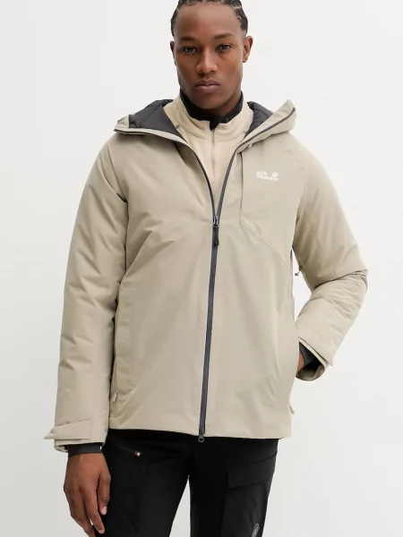 Пухено спортно яке Jack Wolfskin ICECAPE бежово