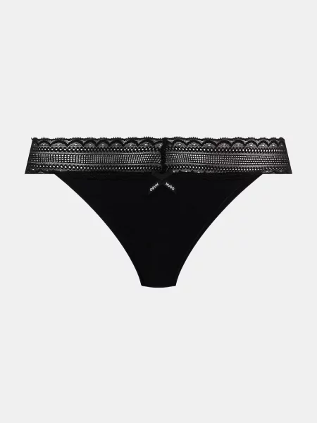HUGO tanga s TRIPLET LACE STRING černé