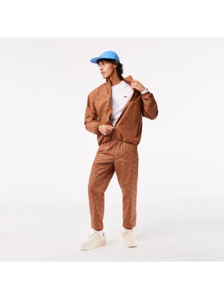 Lacoste Kurtka Ze Stójką Z Monogramem brązowa