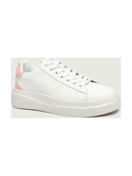 Sneakerși Guess din piele alb