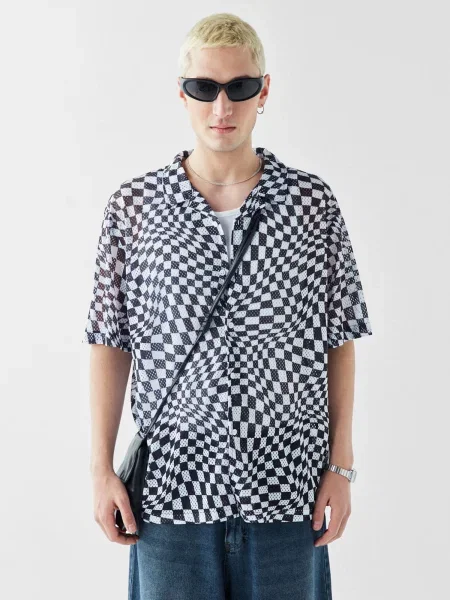 VAMOS CLO Košile černá bílá