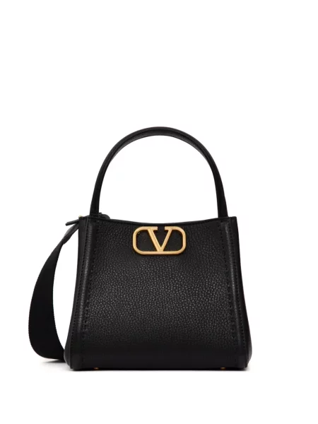 Geanta de piele Valentino Garavani din piele negru
