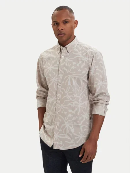 BOSS Cămașă Ricoplus gri