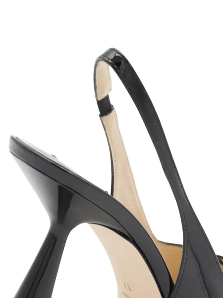 Pantofi cu toc Jimmy Choo cu perle slingback negru