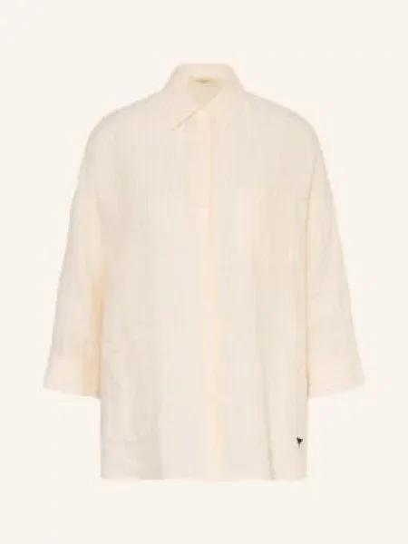 Weekend Max Mara Bluzka Koszulowa Panetto Z Lnu Z Rękawami gelb żółta