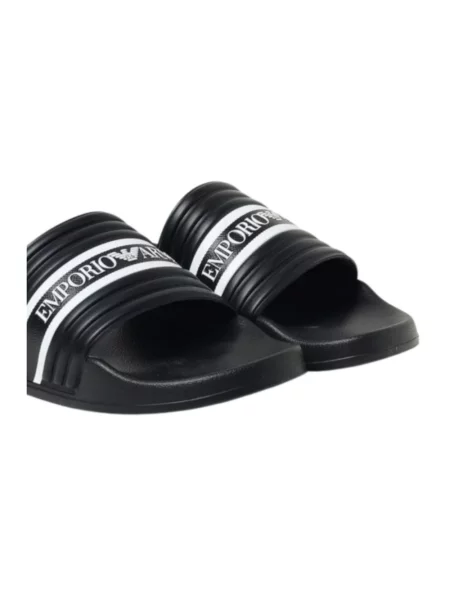 Emporio Armani Buty Mężczyzna 40 EU Klapki i Slajdy Xvps czarny