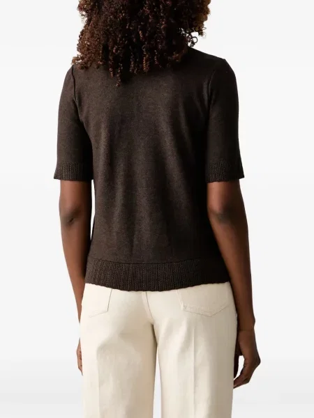 Φλοράλ μικρός polo Twinset καφέ
