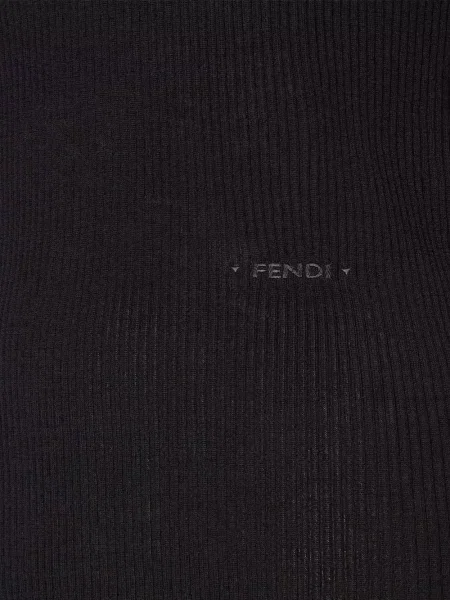 Πλεκτό polo Fendi μαύρο
