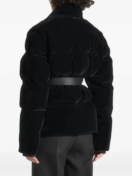 Кадифено ватиран яке Manière De Voir черно