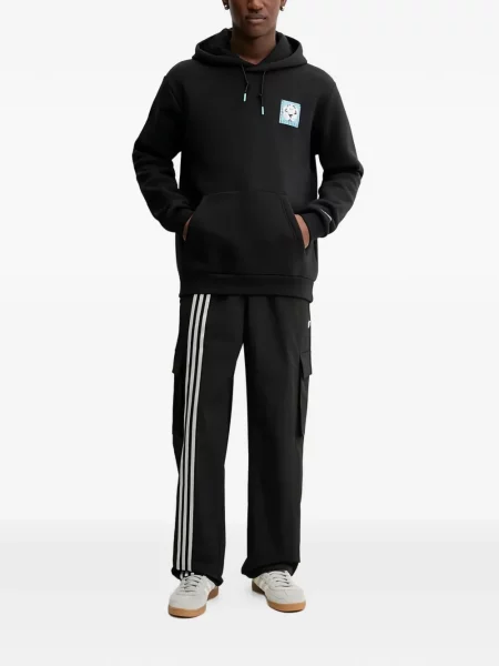 Ριγέ γυμναστήριο σορτς Adidas με σχέδιο μπλε