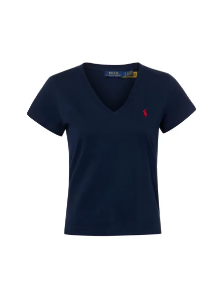 Polo Ralph Lauren Koszulka Kobiety niebieski jednolity M granatowa
