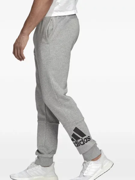 Pruhované krajkové pruhované tričko Adidas s vázáním šedé