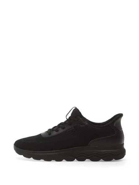 Sneakerși Geox cu șireturi din dantelă negru