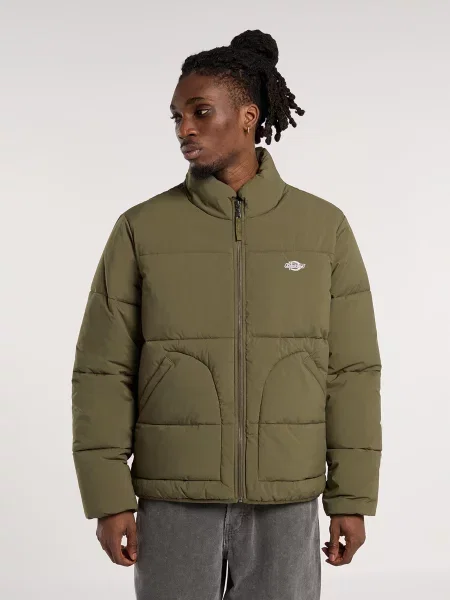 Зимова куртка Dickies Summerdale Puffer поліестер/поліамід зелений