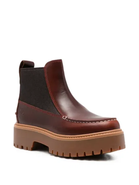 Botine Timberland din piele cu platformă roșu