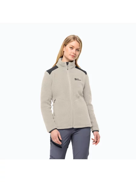 Bluza polarowa Jack Wolfskin Kammweg Pile Fz szara