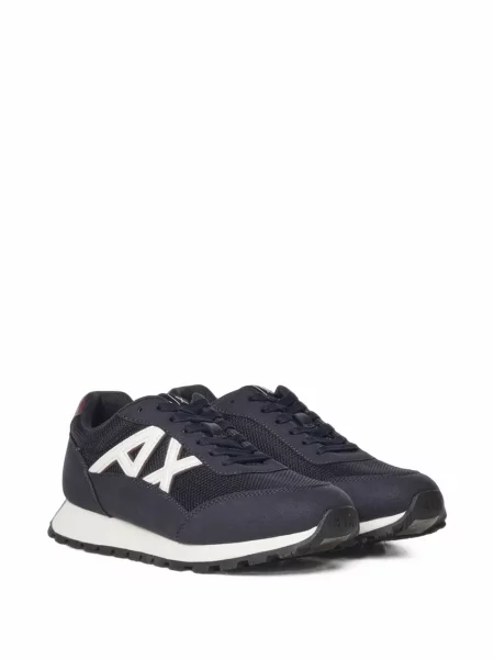 Sneakerși Armani Exchange cu autograf albastru