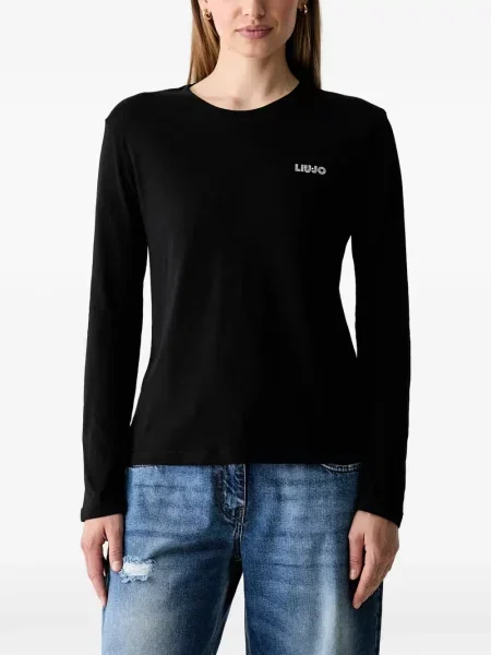 Lung tricou Liu Jo cu autograf negru