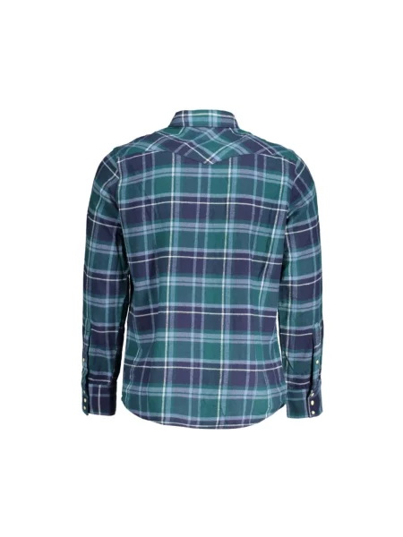 Koszula Wrangler flanelowa z długim rękawem zielona