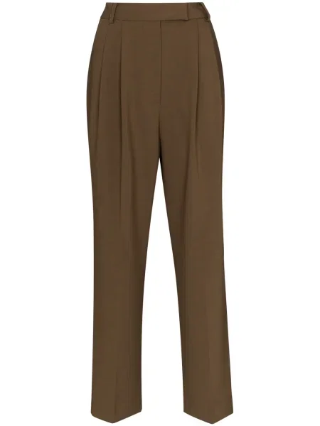 Pantaloni Frankie Shop plisate maro