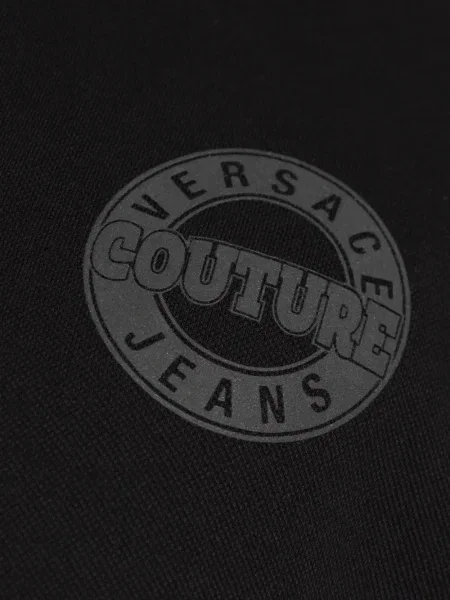 Поло тениска Versace Jeans Couture черно