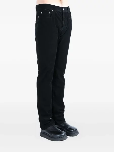 Manšestrové kalhoty Saint Laurent černé