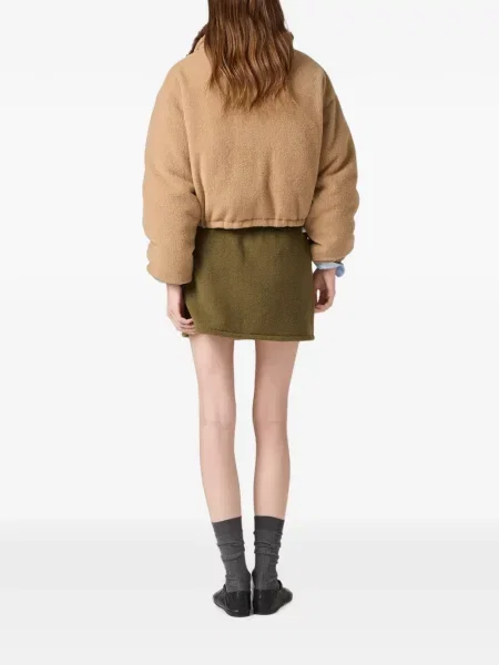 Geacă Miu Miu cu broderie din fleece