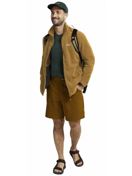 Флисовый свитер Jack Wolfskin коричневый