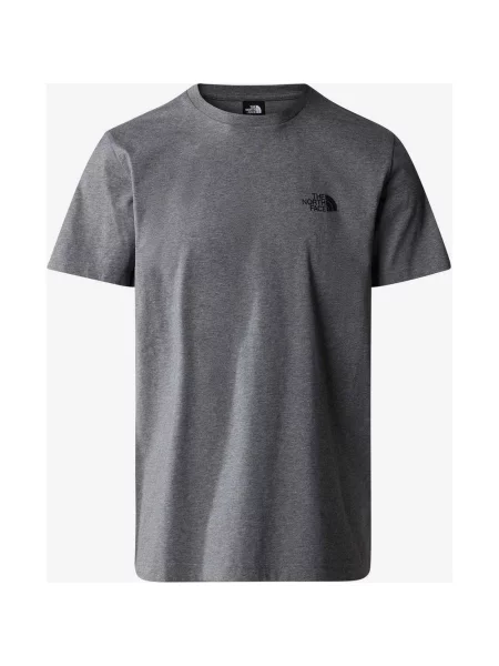 Ciemnoszara koszulka z krótkim rękawem The North Face Simple Dome S szara