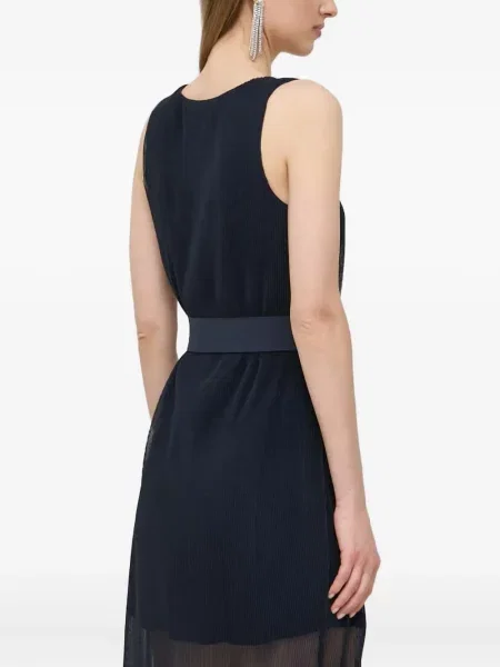 Rochie fără mâneci Armani Exchange fără mâneci de costum albastru