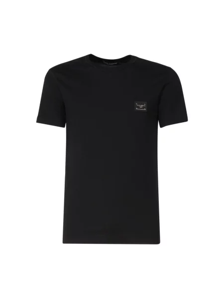 Dolce & Gabbana Koszulki Mężczyzna M Logo Plaque T-Shirt czarny