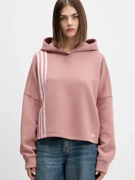 Суитшърт adidas Off Placed Hoodie Warm Clay L розово