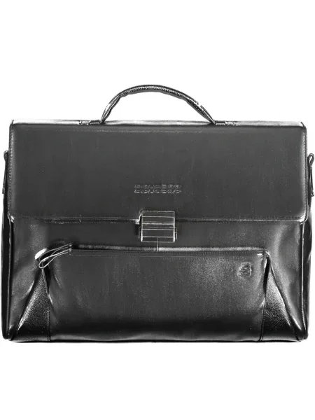 Torba na laptopa Piquadro biznesowa skórzana czarna