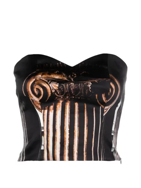 Top Tessitura cu imagine negru