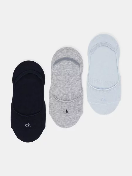 Чорапи Calvin Klein 3 чифта синьо