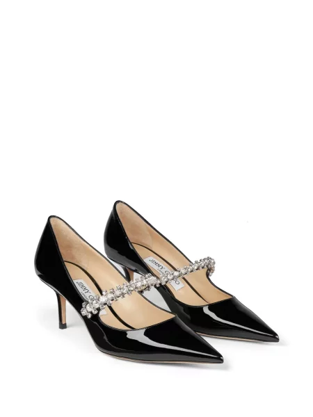Iš natūralios odos lakuotos bateliai Jimmy Choo juoda