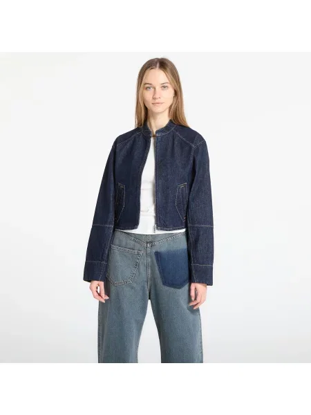Jachetă Calvin Klein Jeans Zip Denim Jacket Blue XXS albastru