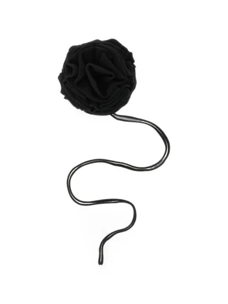Brosa Nude cu model floral tricotate negru