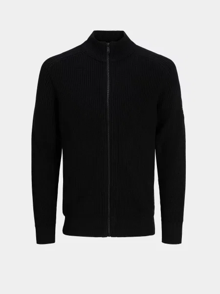 Кардиган JACK & JONES CLEVELAND KNIT ZIP CARDIGAN чорний