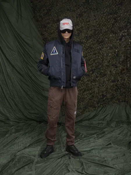 Alpha Industries Бомбер Темно-синій синій