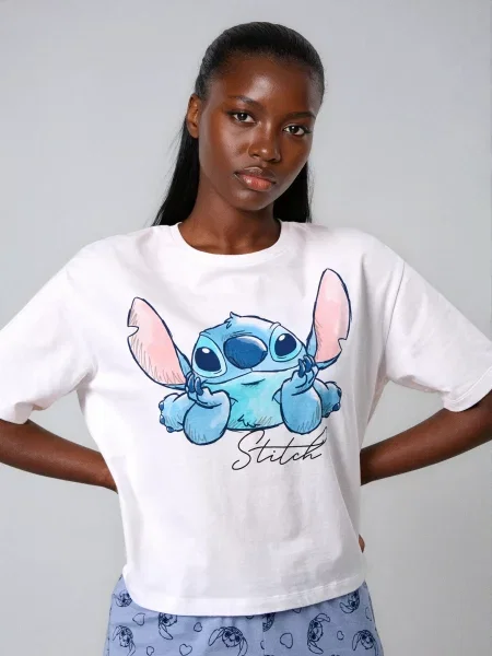 Двокомплектна піжама Stitch білий