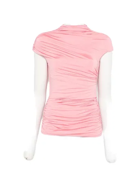 Top Self-portrait drapat roz