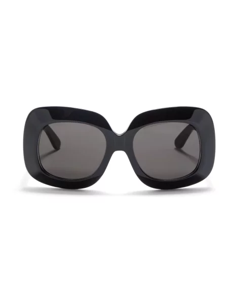 Lniane okulary przeciwsłoneczne Valentino czarne
