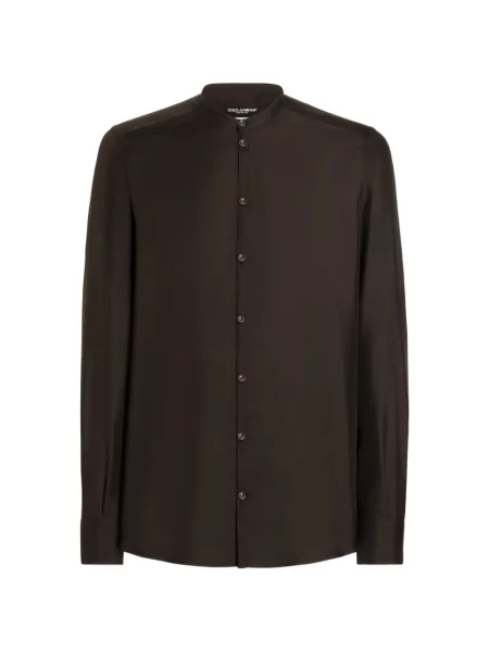 Cămașă Dolce & Gabbana de mătase maro